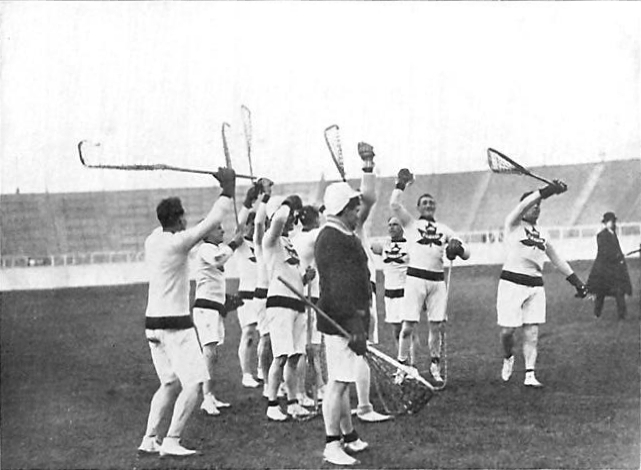 1908 Summer Olympics, The Canadian team cheering after their win.